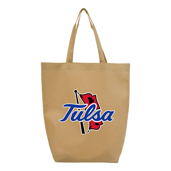 Tulsa Golden Hurricane Q-Tees Non-Woven Gusset Bottom Tote