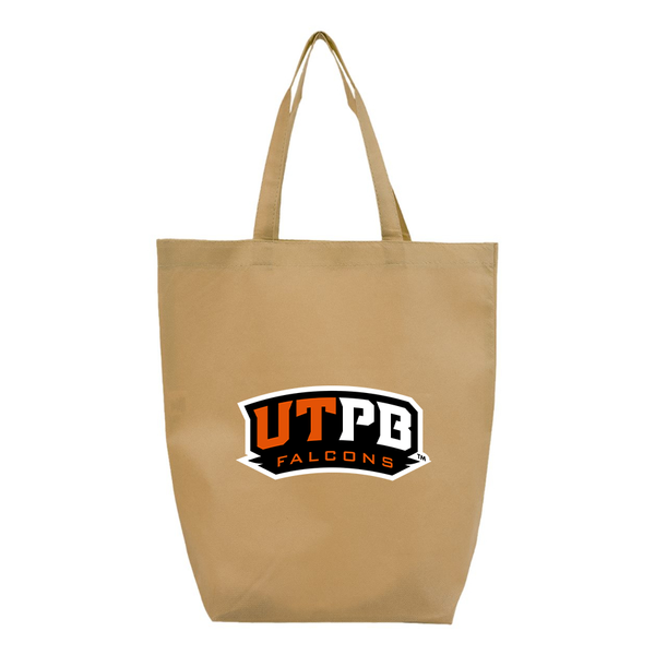 UTPB Falcons  Q-Tees Non-Woven Gusset Bottom Tote