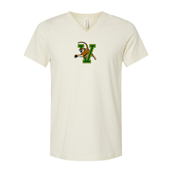 Vermont Catamounts BELLA  CANVAS - Jersey V-Neck T-Shirt
