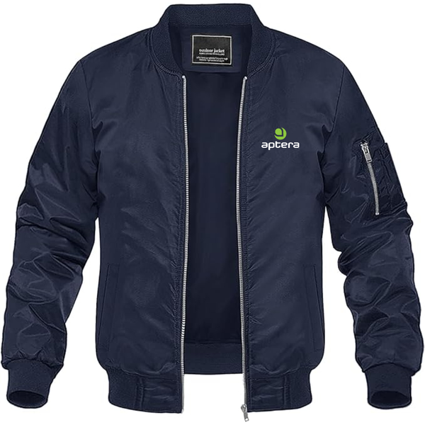 Men's Aptera Motors Logo Lightweight Bomber Jacket Windbreaker Softshell Varsity Jacket Coat