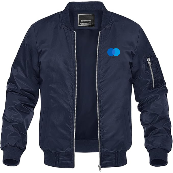 Men's Cirrus Logo Lightweight Bomber Jacket Windbreaker Softshell Varsity Jacket Coat