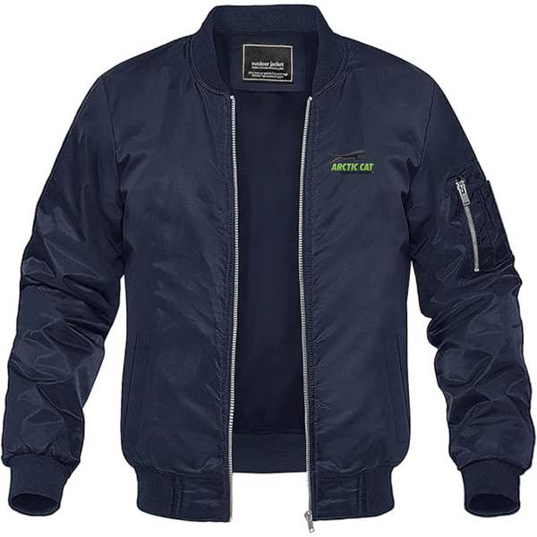 Men's Arctic Cat  Logo Lightweight Bomber Jacket Windbreaker Softshell Varsity Jacket Coat