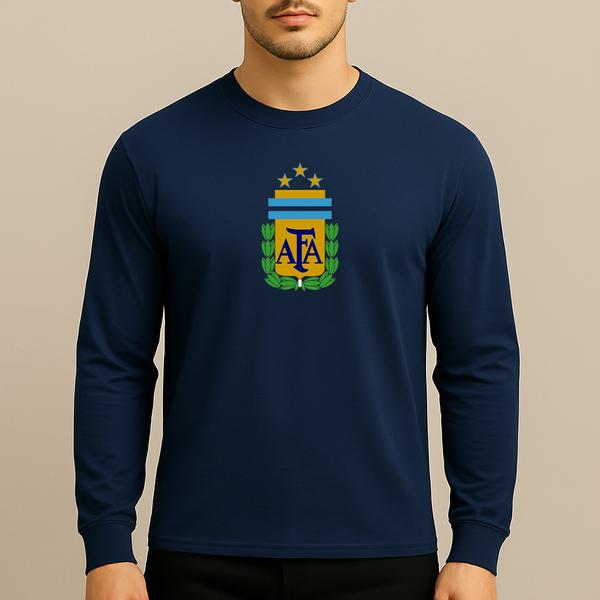 Men's Argentina National Soccer Team Long Sleeve T-Shirt