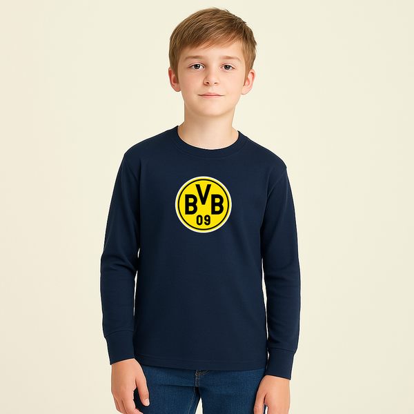 Youth Kids Borussia Dortmund BVB FC Long Sleeve T-Shirt