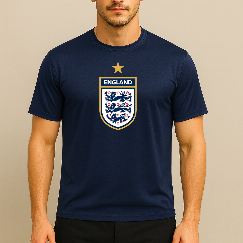 Men's England National Soccer Team Polyester T-Shirt