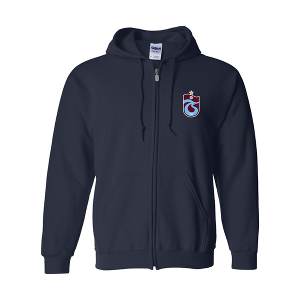 Men's Trabzonspor Soccer Gildan  Heavy Blend Full Zip Hooded Sweatshirt