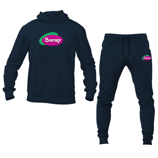 Men's Barney Show Logo Hoodie Joggers Set