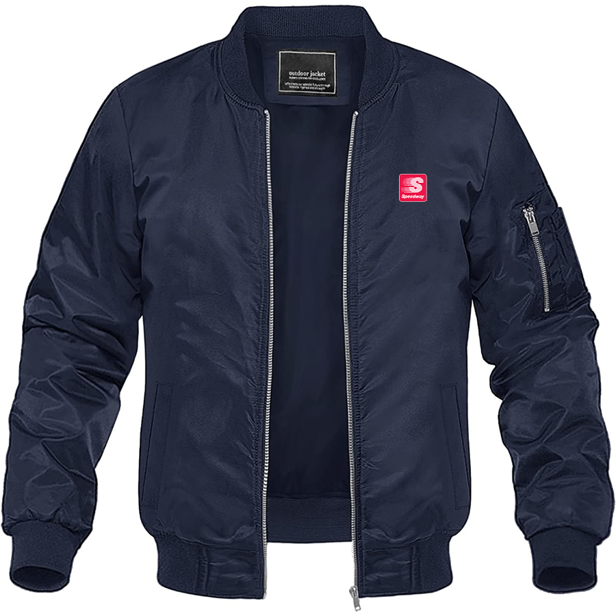 Men's Speedway Gas Station Logo Lightweight Bomber Jacket