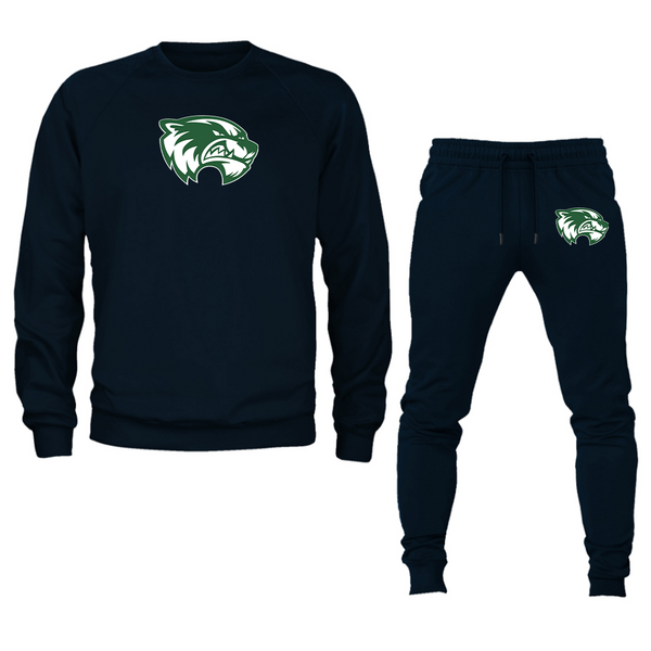 Men's Utah Valley Wolverines Crewneck Sweatshirt Joggers Suit