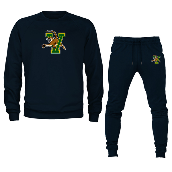 Men's  Vermont Catamounts  Crewneck Sweatshirt Joggers Suit