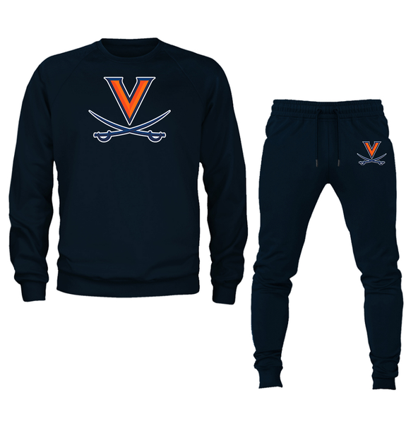 Men's  Virginia Cavaliers  Crewneck Sweatshirt Joggers Suit