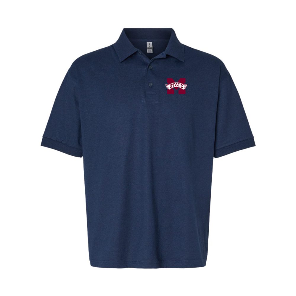 Men's Mississippi State Bulldogs Logo Dry Blend Polo - Navy