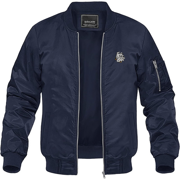 Men's Minnesota Duluth Bulldogs Lightweight Bomber Jacket Windbreaker Softshell Varsity Jacket Coat
