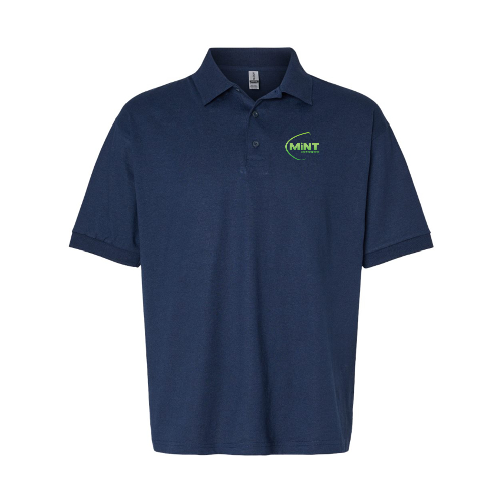 Men's Mint Radio Logo Dry Blend Polo - Navy