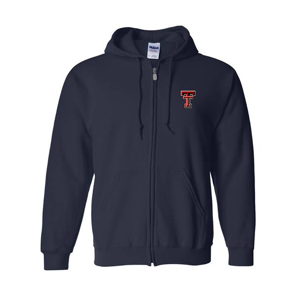Men's Texas Tech Red Raiders  Gildan  Heavy Blend Full Zip Hooded Sweatshirt