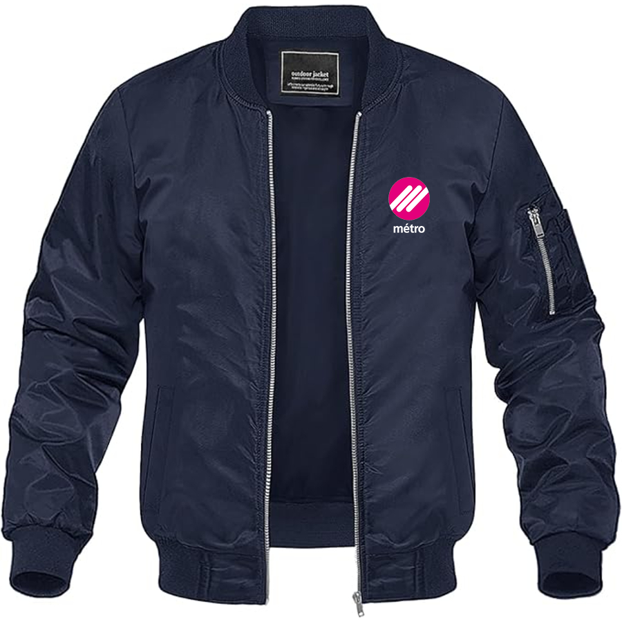 Men's Lausanne Métro Logo Lightweight Bomber Jacket
