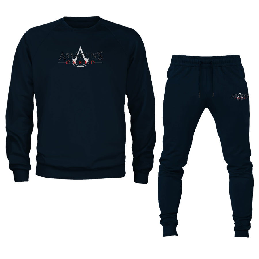 Men's Assassins Creed Game Logo Crewneck Sweatshirt Joggers Suit