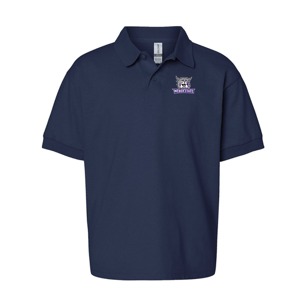 Youth  Weber State Wildcats Gildan Dry Blend Jersey Polo