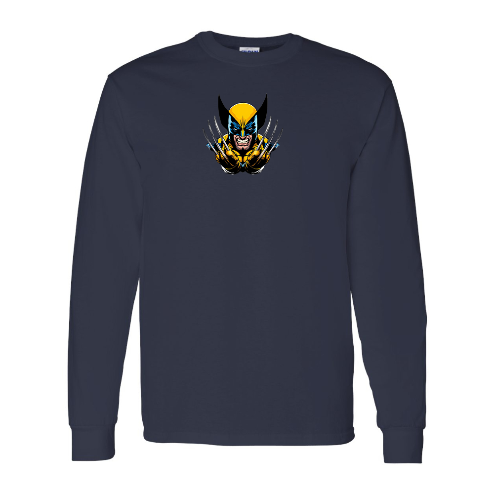Men's  Wolverine 2025 Art  Gildan Heavy Cotton Long Sleeve T-Shirt