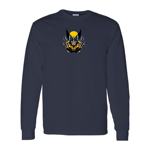 Men's  Wolverine 2025 Art  Gildan Heavy Cotton Long Sleeve T-Shirt