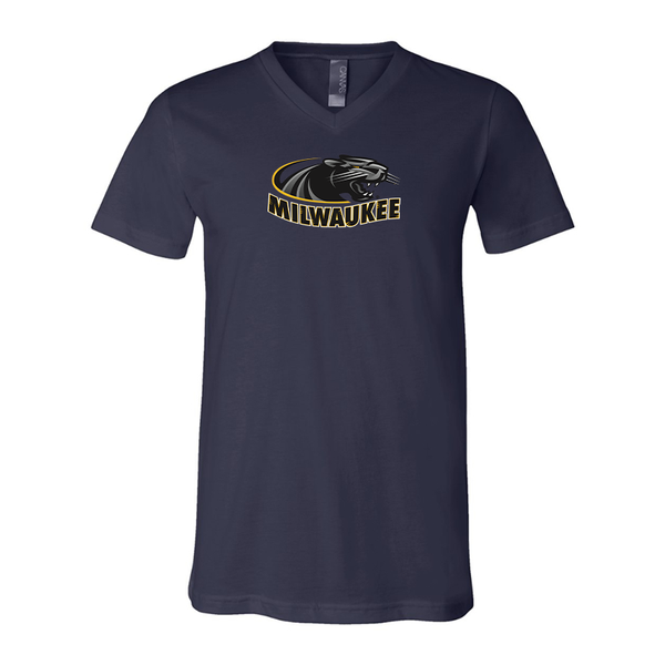 Wisconsin Milwaukee Panthers BELLA  CANVAS - Jersey V-Neck T-Shirt