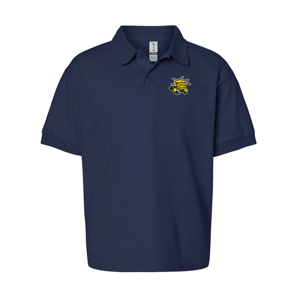 Youth Wichita State Shockers  Gildan Dry Blend Jersey Polo