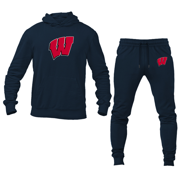 Men's  Wisconsin Badgers Hoodie Joggers Set