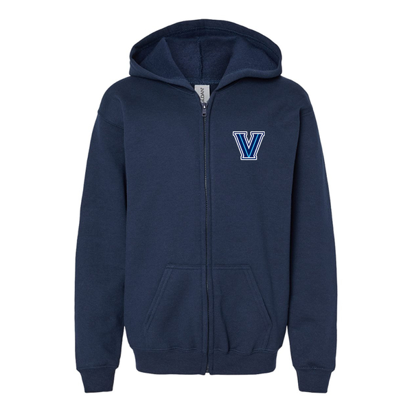 Gildan Heavy Blend Youth Villanova Wildcats Full Zip Hooded Sweatshirt