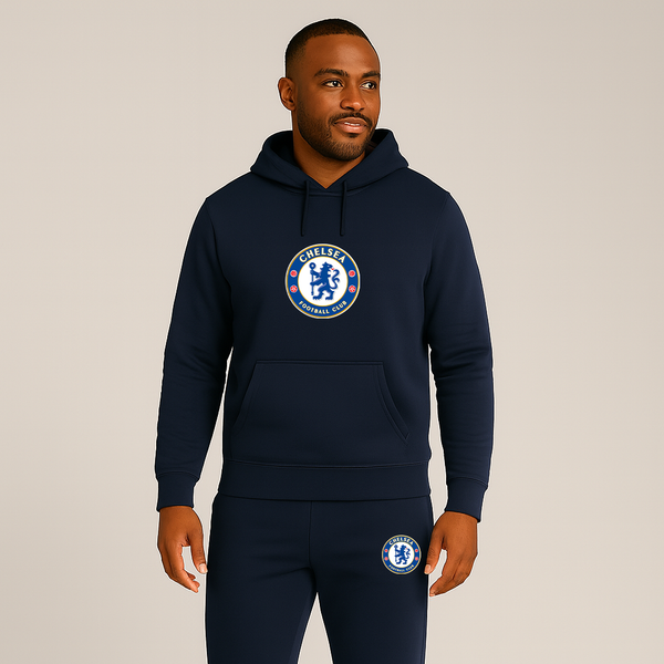 Men's Chelsea Soccer Logo Hoodie Joggers Set