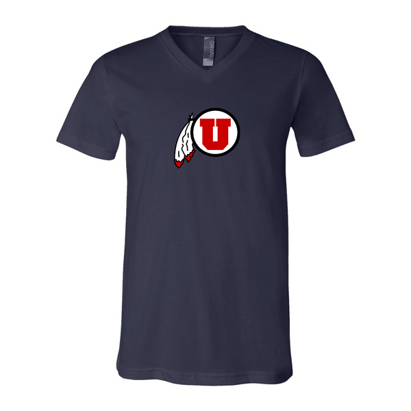 Utah Utes BELLA  CANVAS - Jersey V-Neck T-Shirt
