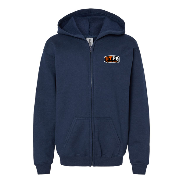 Gildan Heavy Blend Youth UTPB Falcons  Full Zip Hooded Sweatshirt