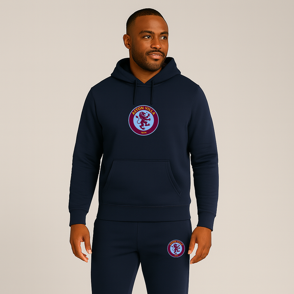 Men's Aston Villa FC Logo Hoodie Joggers Set