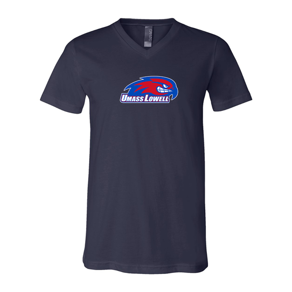 UMass Lowell River Hawks BELLA  CANVAS - Jersey V-Neck T-Shirt