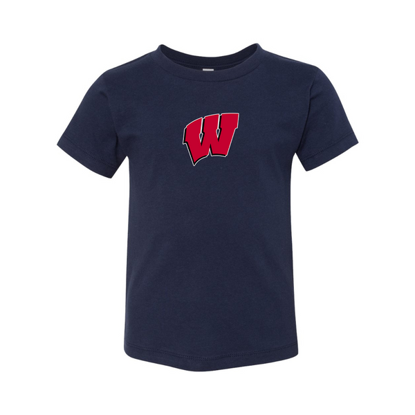 Wisconsin Badgers  BELLA  CANVAS Toddler Jersey Tee