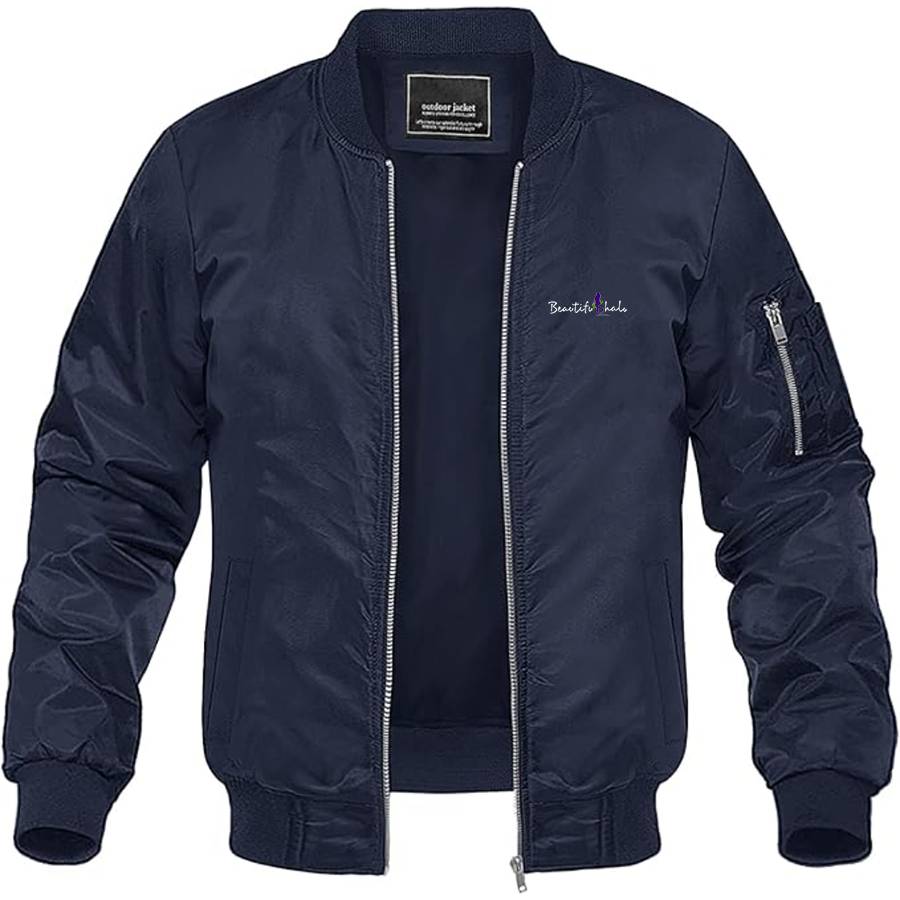 Men's Beatiful Halo Logo Lightweight Bomber Jacket