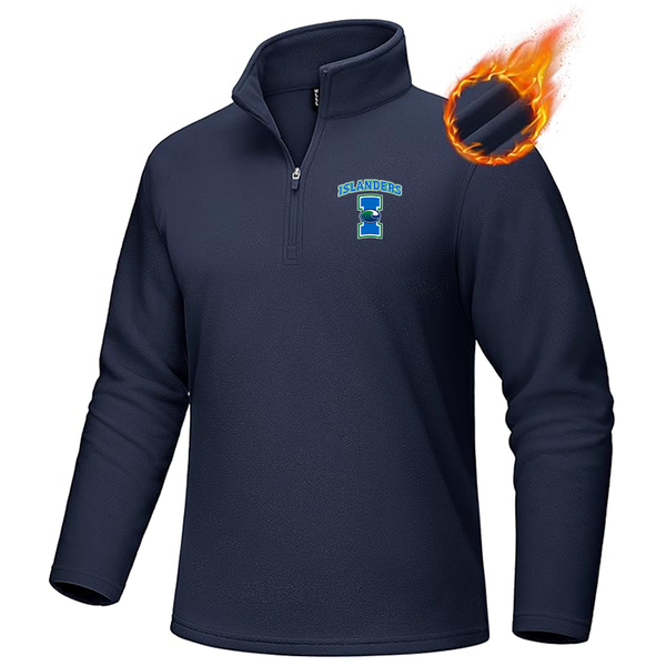 Men's  Texas AM CC Islanders  MAGCOMSEN Men_s Quarter-Zip Pullover Polar Fleece Sweatshirt Stand Collar Long Sleeve Shirt for Men Thermal Winter Fall
