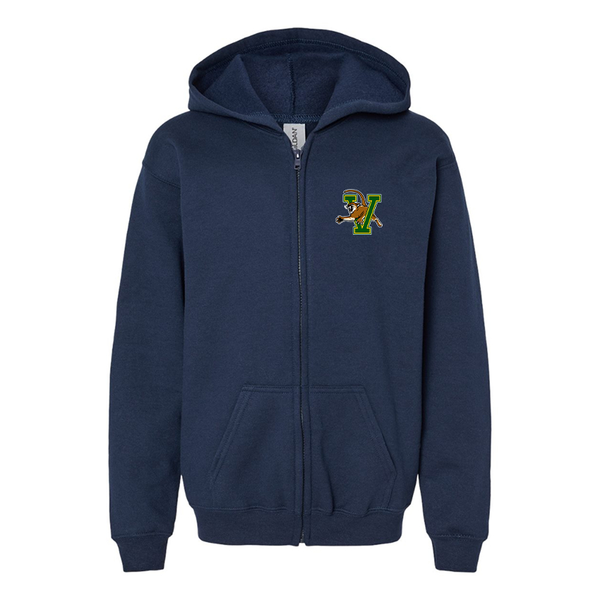 Gildan Heavy Blend Youth Vermont Catamounts Full Zip Hooded Sweatshirt