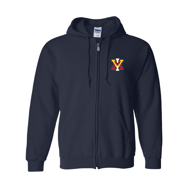 Men's VMI Keydets  Gildan  Heavy Blend Full Zip Hooded Sweatshirt