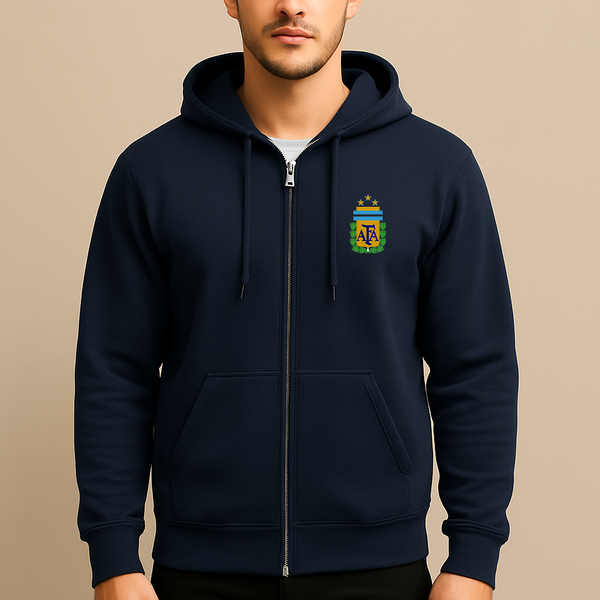 Men's Argentina National Soccer Team Zipper Hoodie