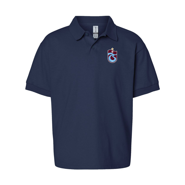 Youth Trabzonspor Soccer Gildan Dry Blend Jersey Polo