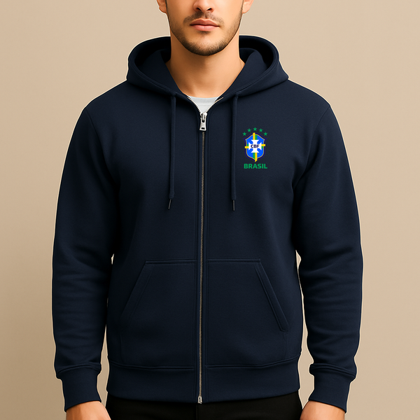Men's Brasil National Soccer Team Zipper Hoodie