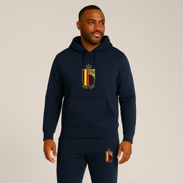 Men's Belgium National Soccer Team Logo Hoodie Joggers Set