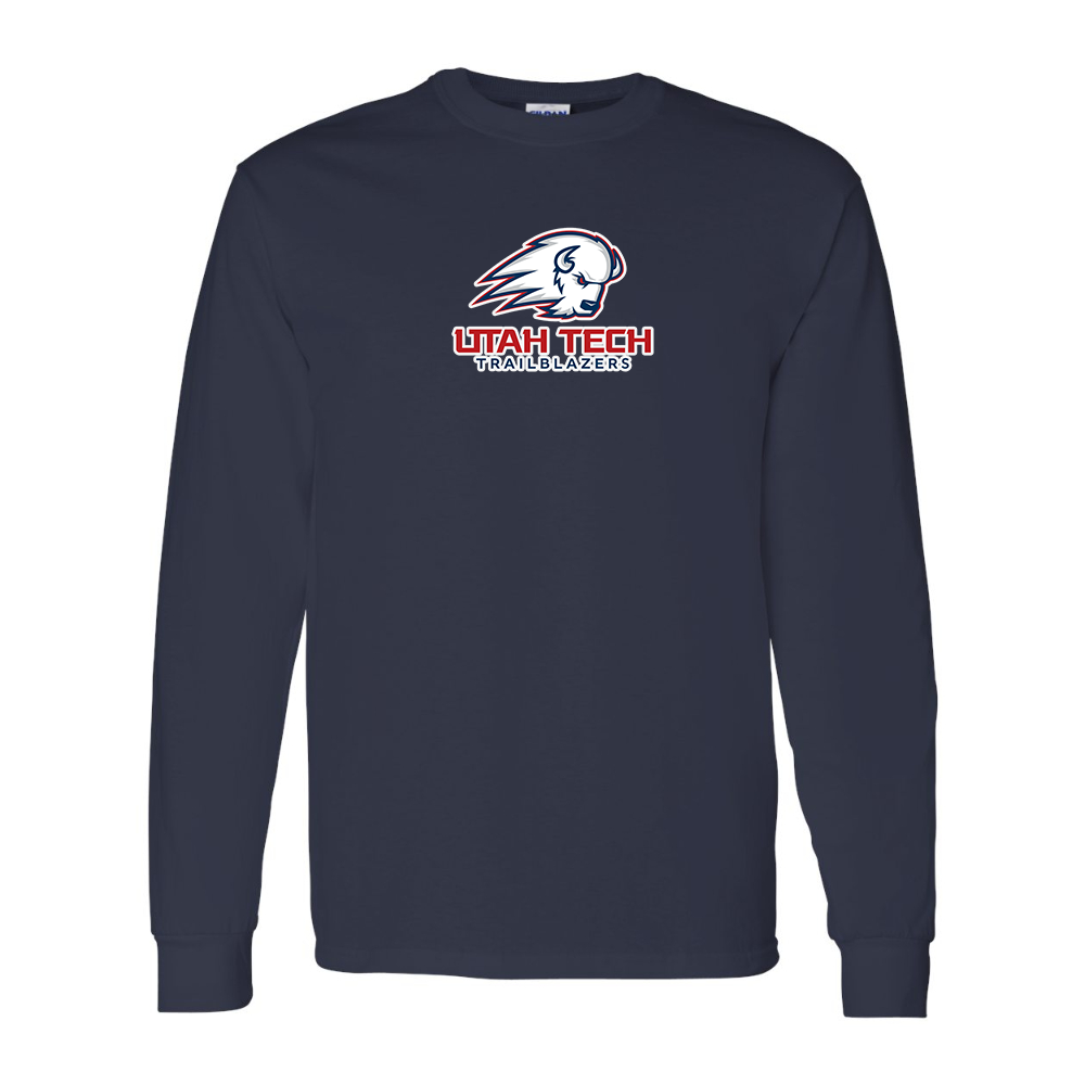 Men's Utah Tech Trailblazers Gildan Heavy Cotton Long Sleeve T-Shirt