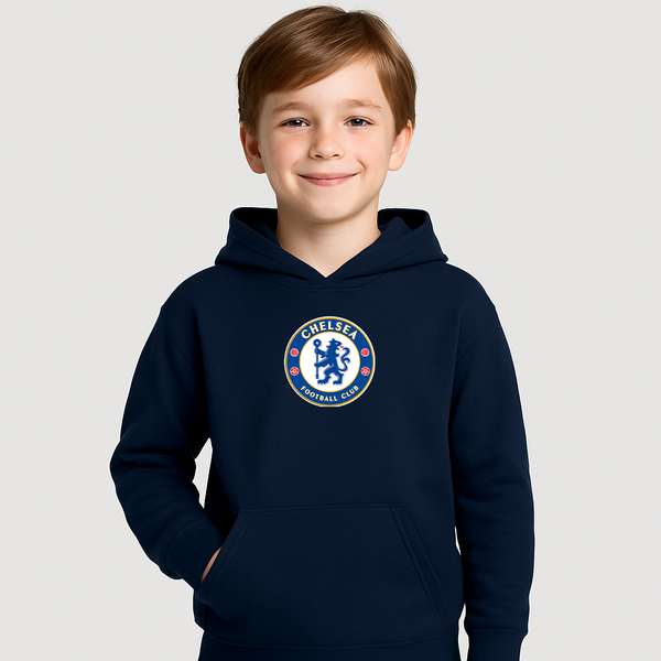 Youth Kids Chelsea Soccer Pullover Hoodie