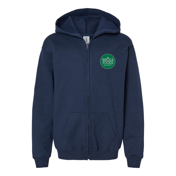 Gildan Heavy Blend Youth Whole Foods Market Full Zip Hooded Sweatshirt