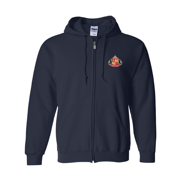 Men's Sunderland AFC Soccer  Gildan  Heavy Blend Full Zip Hooded Sweatshirt