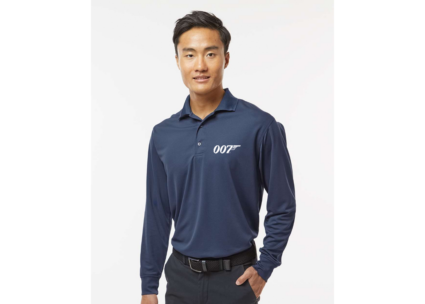 Men's 007 James Bond Movie - Paragon - Prescott Long Sleeve Polo - 110