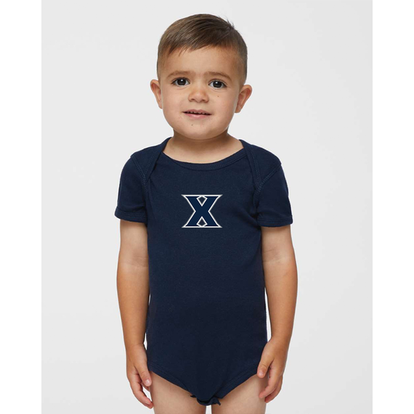 Xavier Musketeers  Rabbit Skins Infant Baby Rib Bodysuit