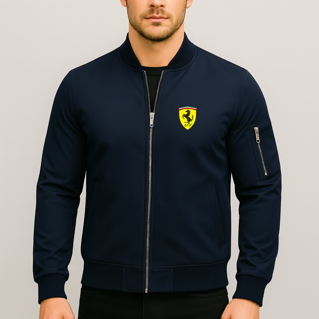 Men’s Ferrari Motorsport Car Lightweight Bomber Jacket