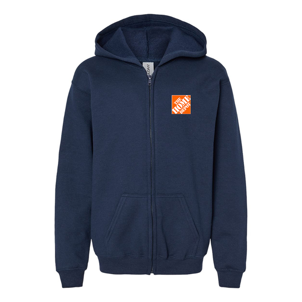 Gildan Heavy Blend Youth The Home Depot Full Zip Hooded Sweatshirt